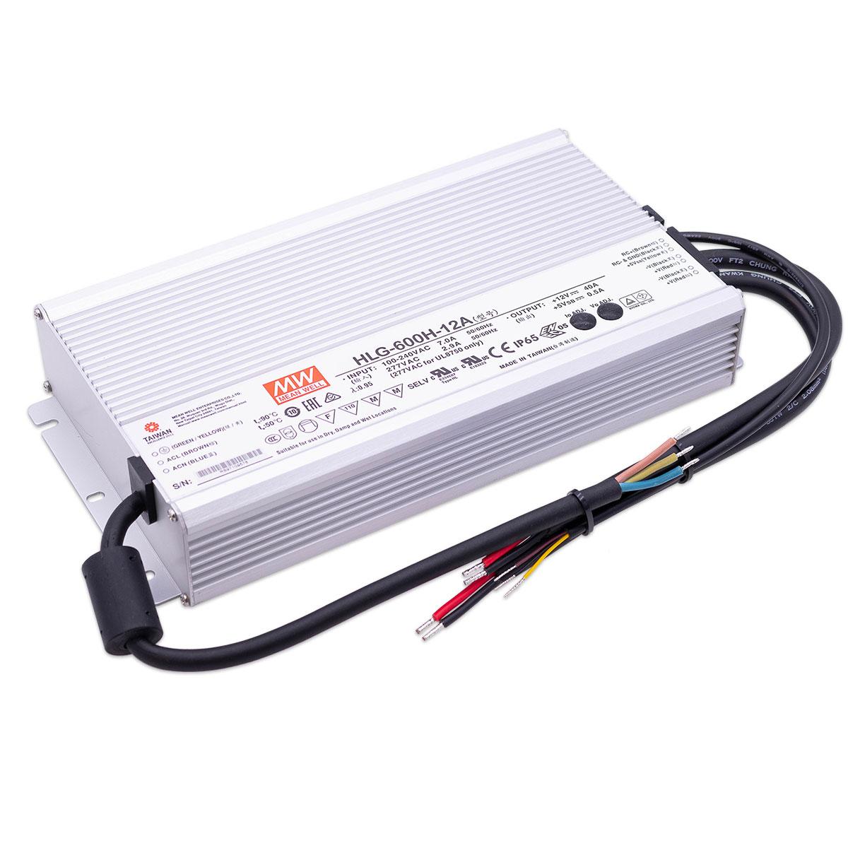 LED Netzteil Meanwell HLG-600H-12A, 480 Watt
