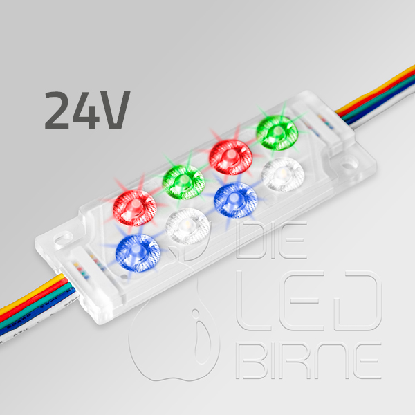 8er Flächen-LED, RGBW, 3 Watt - 24 Volt