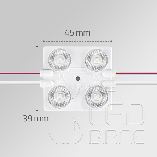 4er LED Modul Nova 4 eco - Neutralweiß (6500k) - 12V - 0,96W - Die günstige Alternative zum Nova 4 LED-Modul
