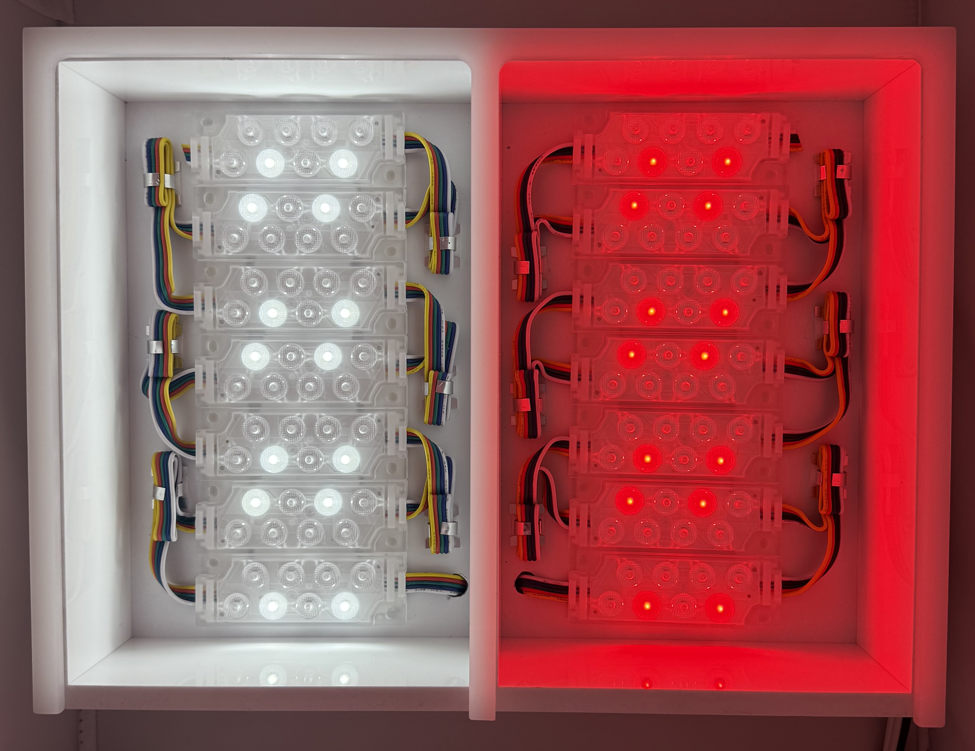 8er Flächen-LED, RGBW, 3 Watt - 24 Volt